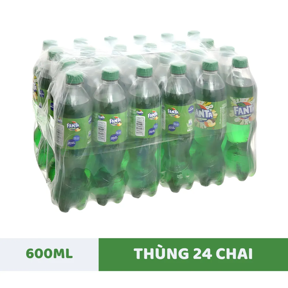 Thùng 24 chai nước ngọt Fanta soda kem 600ml