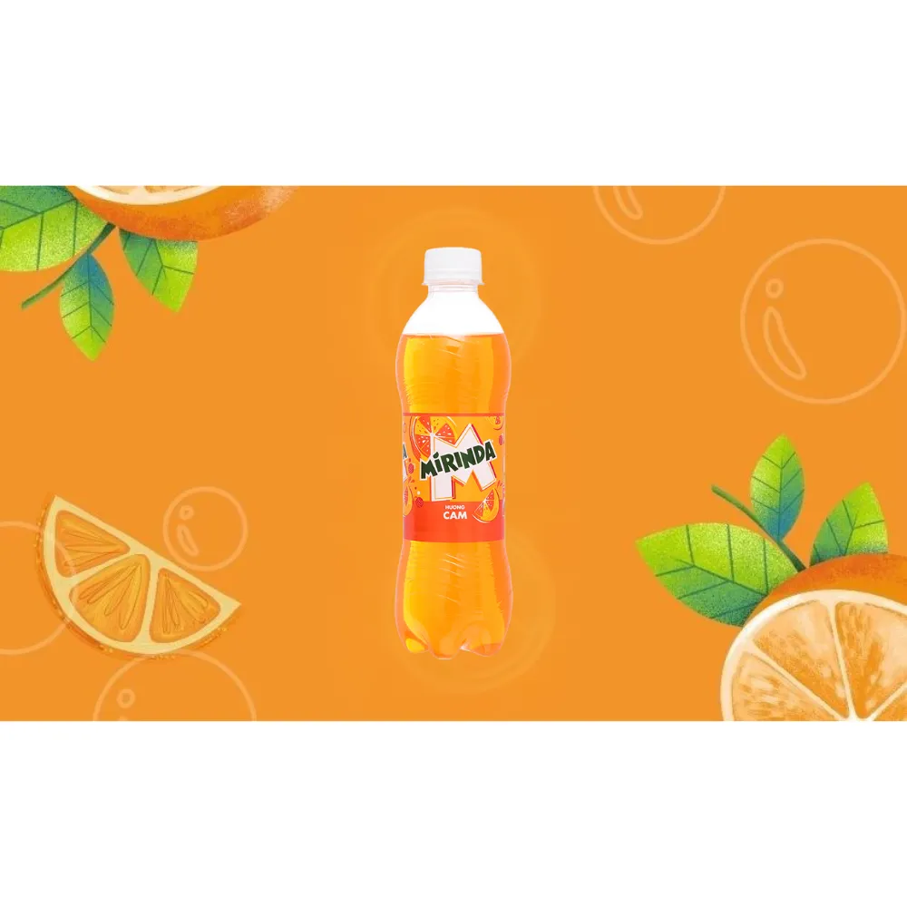 Thùng 24 chai nước ngọt Mirinda cam 390ml