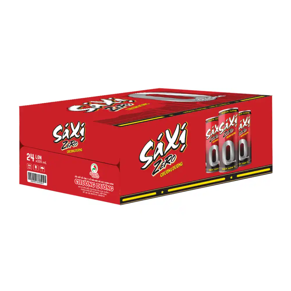 Thùng 24 lon sá xị zero Chương Dương 320ml