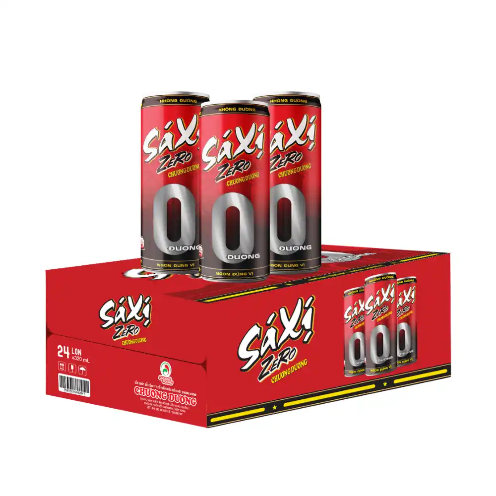 Thùng 24 lon sá xị zero Chương Dương 320ml