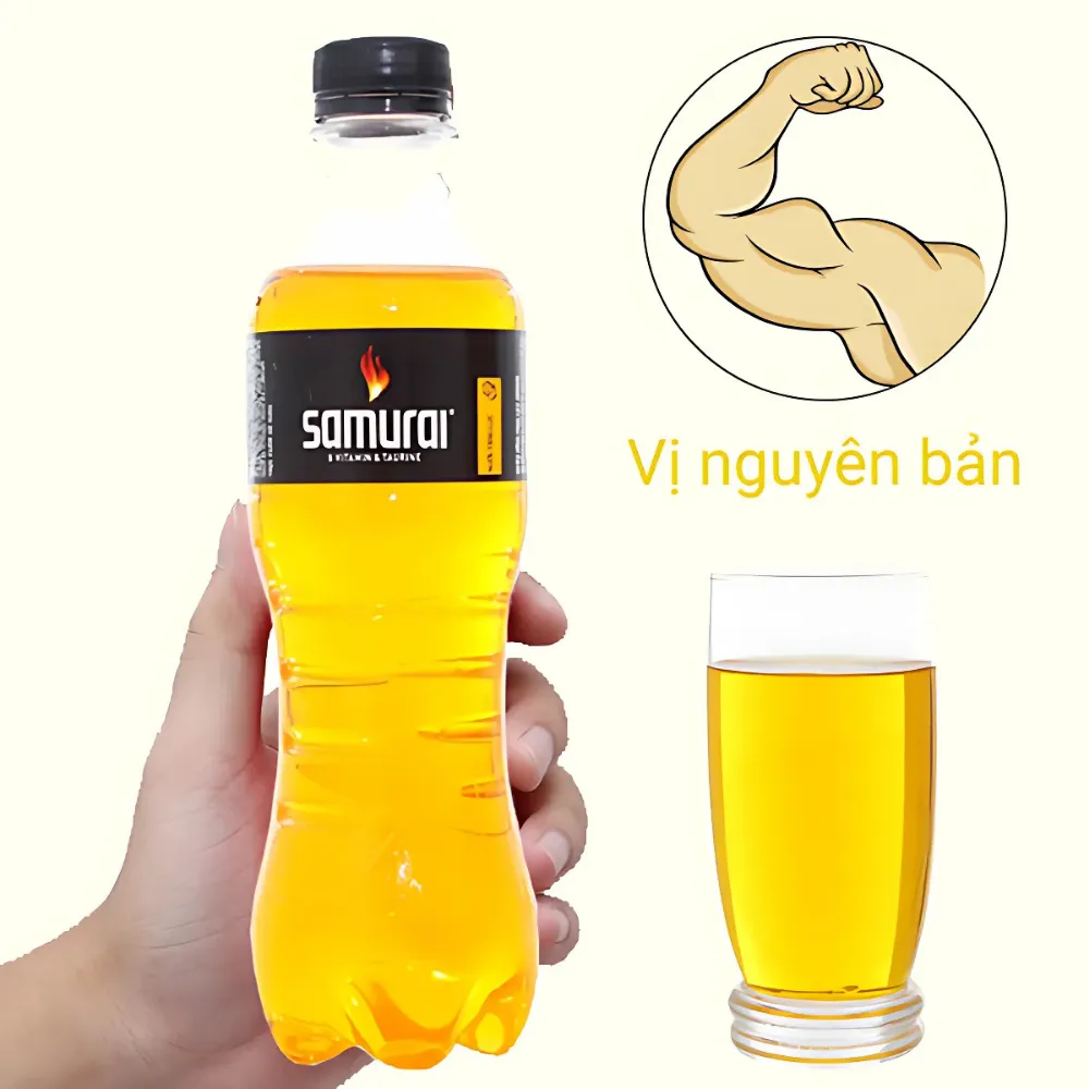 Thùng 24 chai tăng lực Samurai hương nhân sâm 390ml