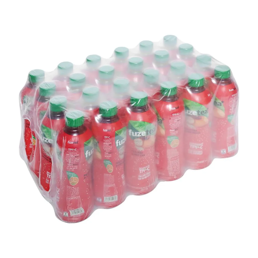 Thùng 24 chai trà đào và hạt chia Fuzetea+ 450ml