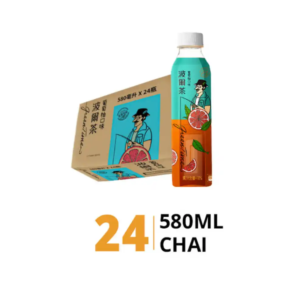 Thùng 24 chai trà Green Time hương bưởi 580ml