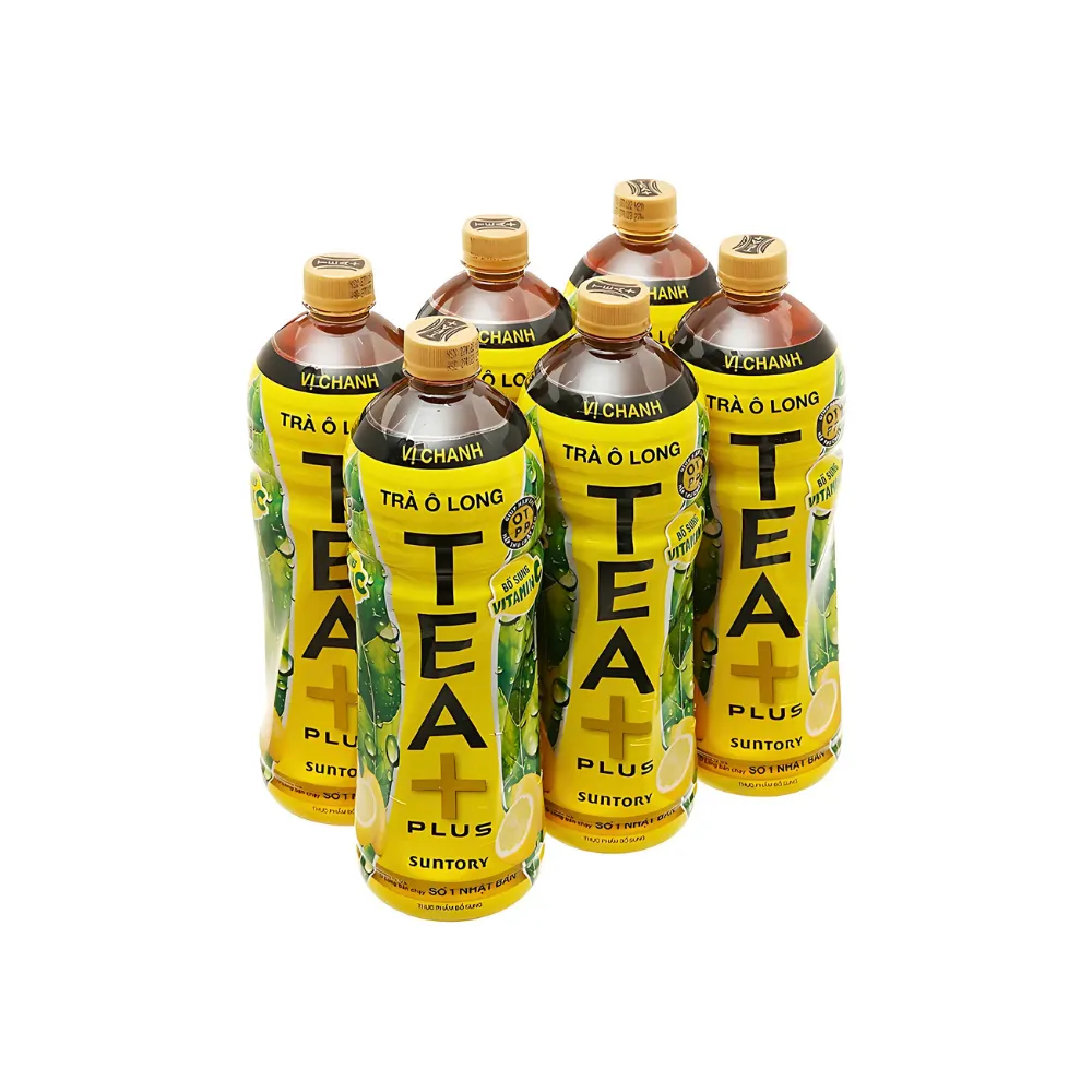 Thùng 12 chai trà ô long TEA+ Plus vị chanh 1L