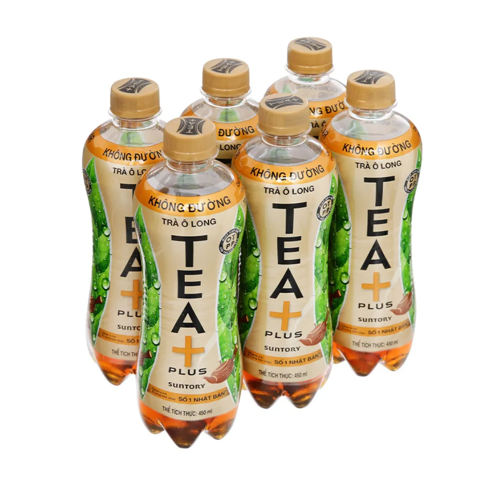 Thùng 24 chai trà ô long TEA+ Plus không đường 450ml