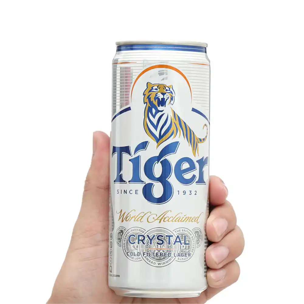 Thùng 24 lon bia Tiger Sleek/Crystal lon 250ml/330ml
