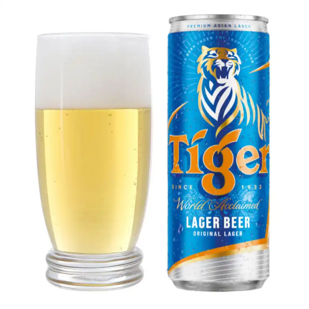 Thùng 24 lon bia Tiger Sleek/Crystal lon 250ml/330ml