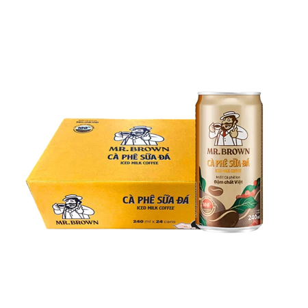 Thùng 24 lon cà phê sữa đá Mr.Brown 240ml