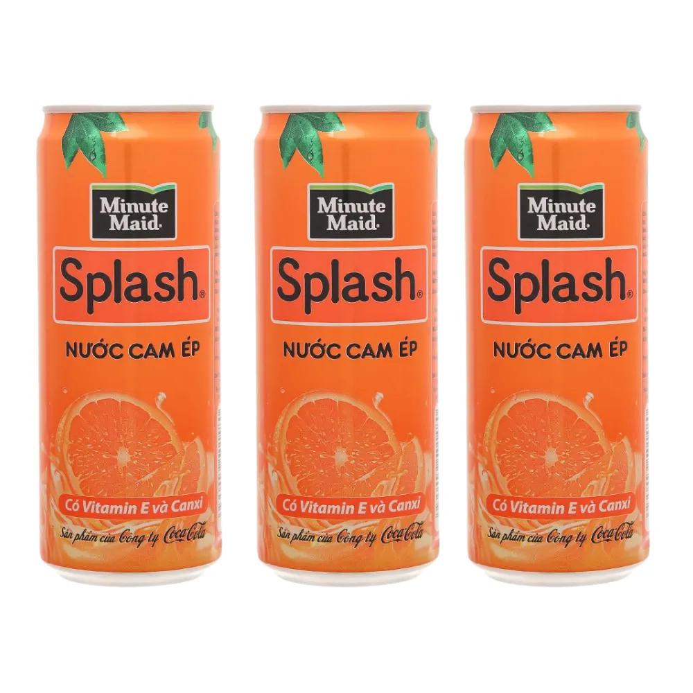 Thùng 24 lon nước cam có tép Teppy Minute Maid 320ml