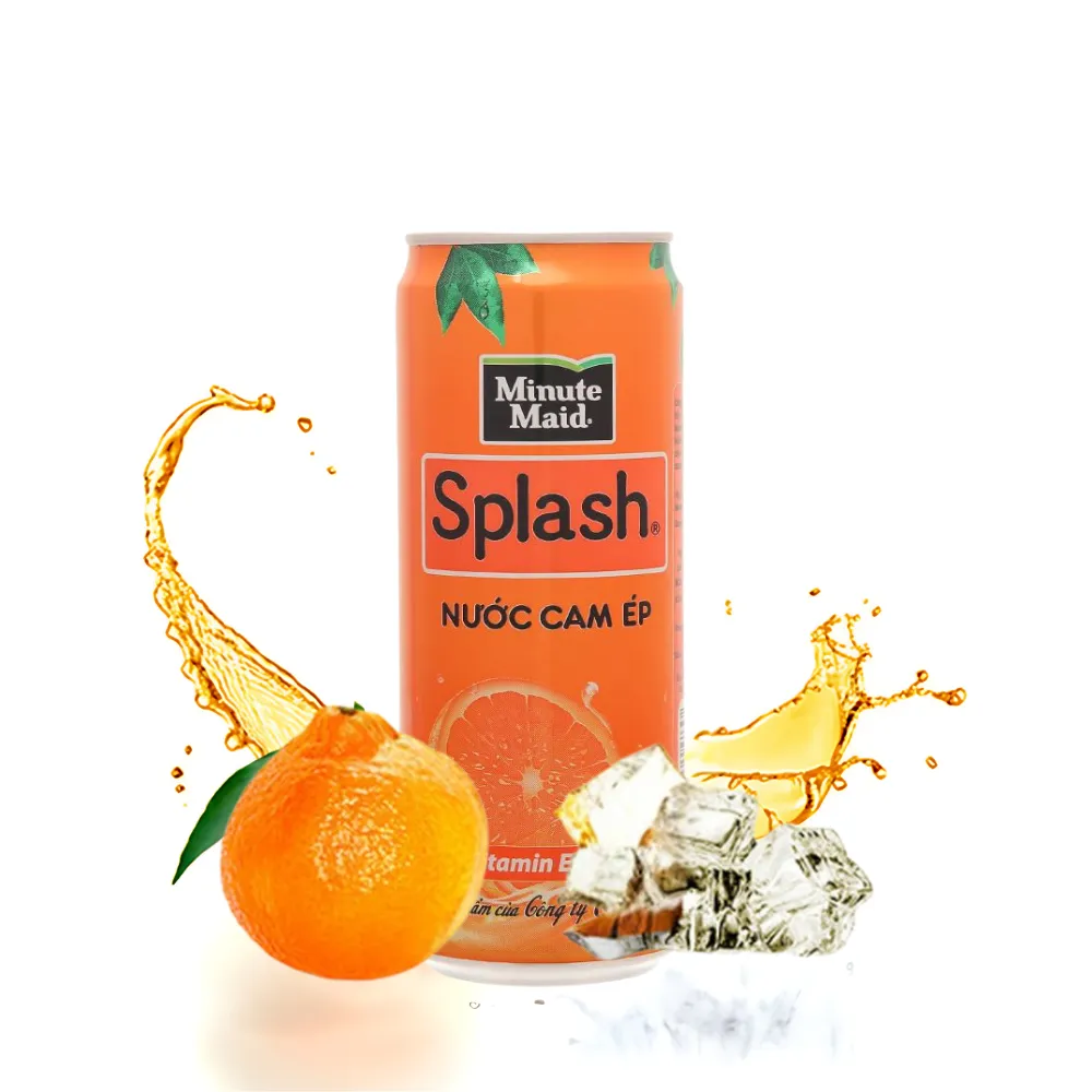 Thùng 24 lon nước cam có tép Teppy Minute Maid 320ml