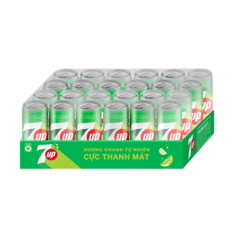 Thùng 24 lon nước ngọt 7Up 320ml