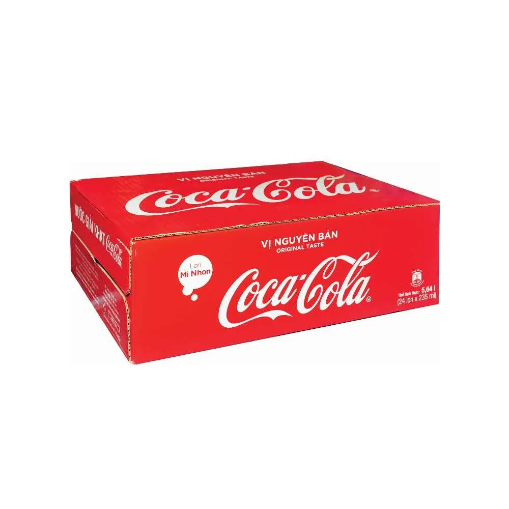 Thùng 24 lon nước ngọt Coca Cola 235ml