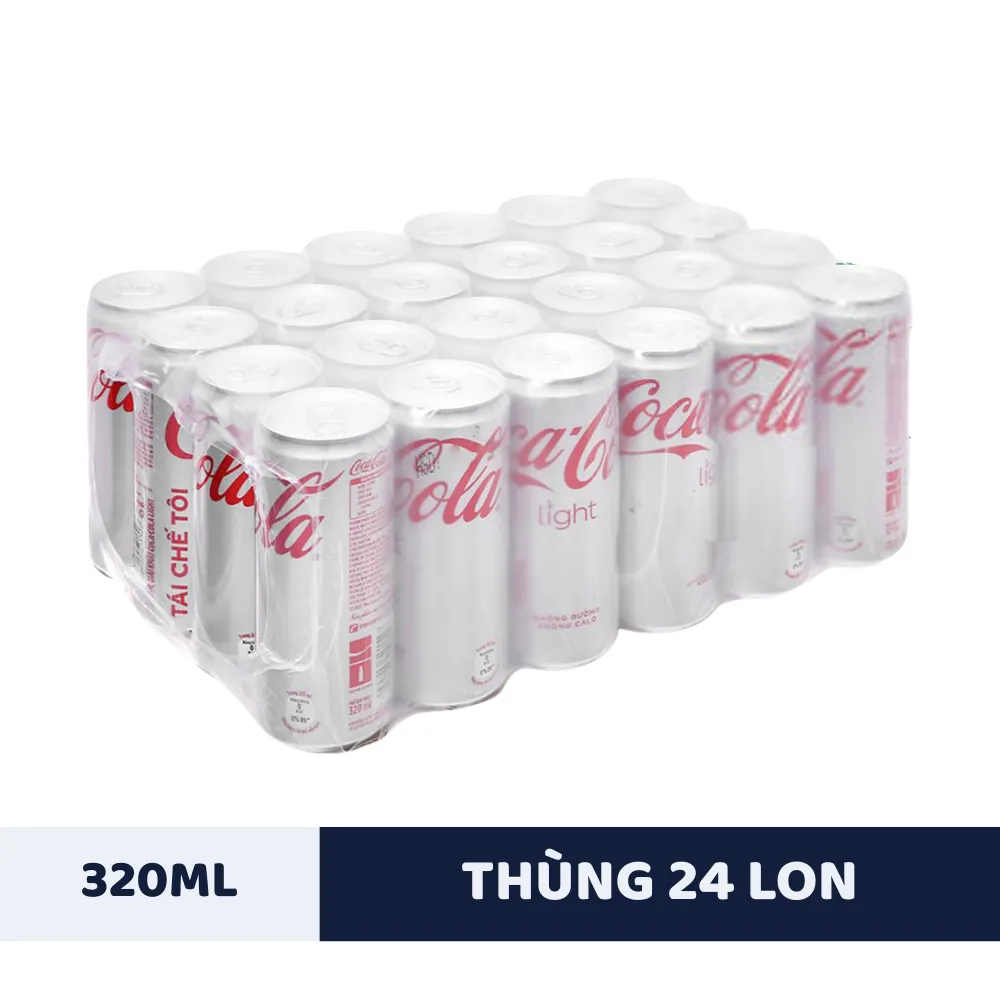 Thùng 24 lon nước ngọt Coca Cola Light 320ml