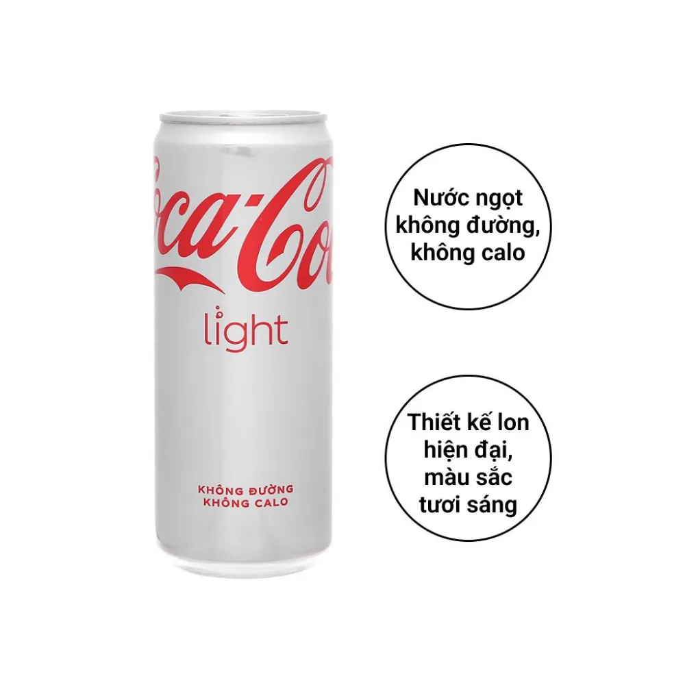 Thùng 24 lon nước ngọt Coca Cola Light 320ml