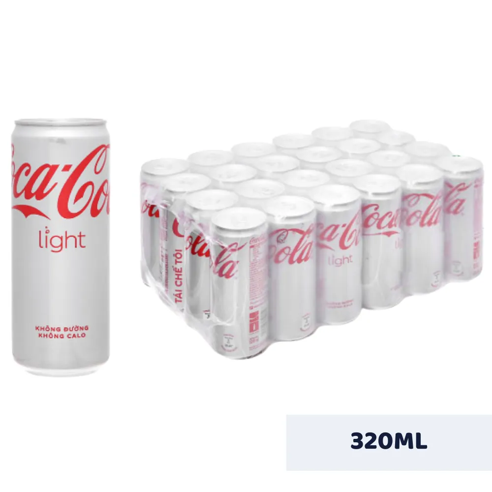 Thùng 24 lon nước ngọt Coca Cola Light 320ml