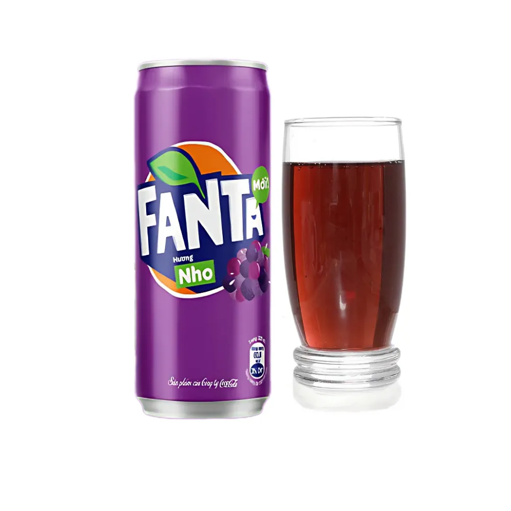 Thùng 24 lon nước ngọt Fanta nho 320ml