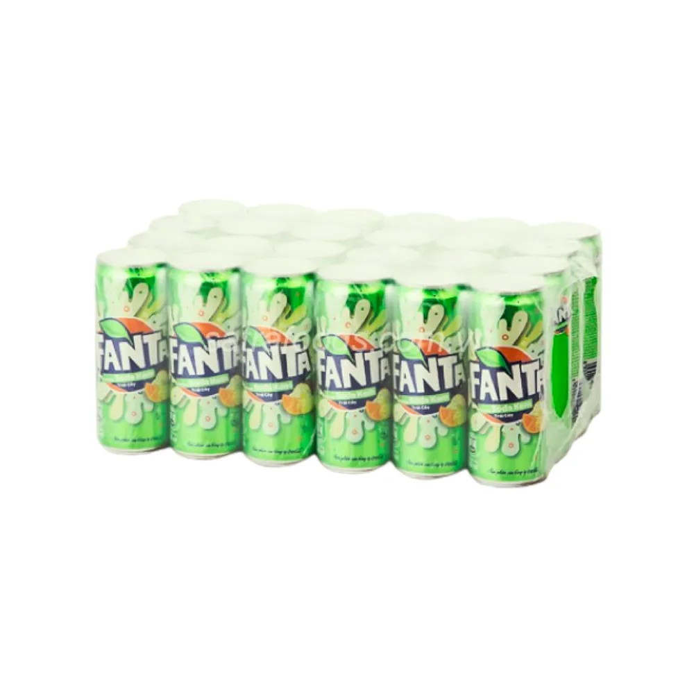 Thùng 24 lon nước ngọt Fanta soda kem 320ml