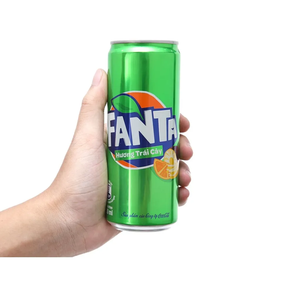 Thùng 24 lon nước ngọt Fanta soda kem 320ml