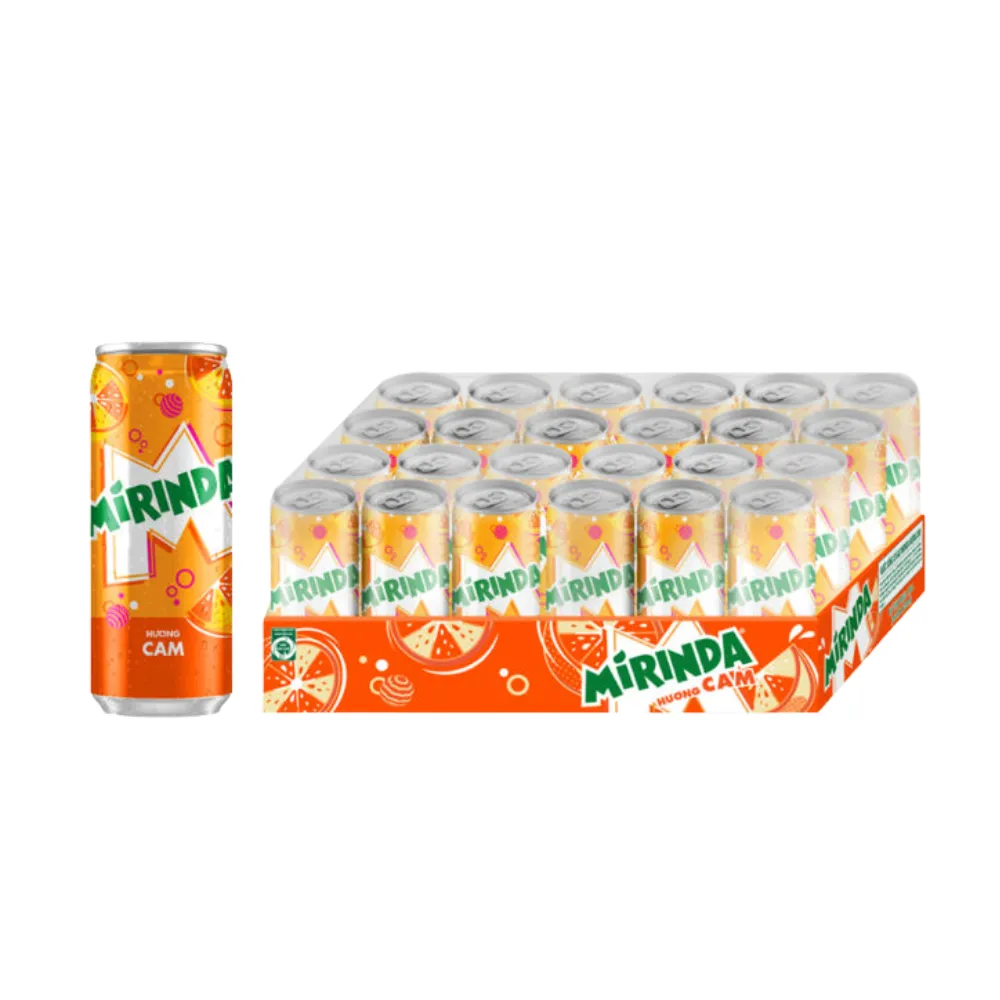Thùng 24 lon nước ngọt Mirinda cam 320ml
