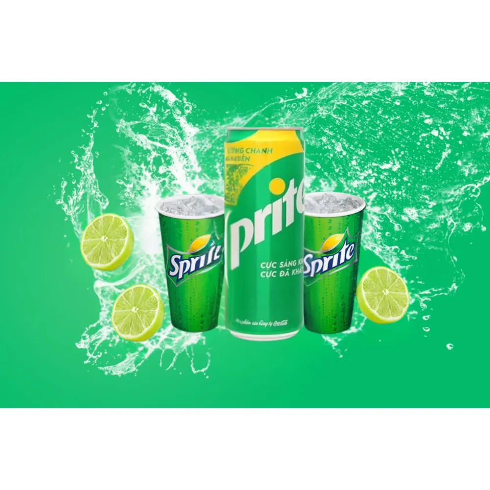 Thùng 24 lon nước ngọt Sprite chanh 320ml