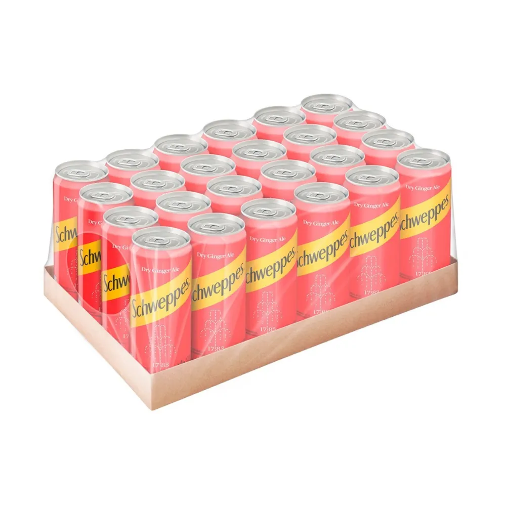 Thùng 24 lon nước soda Schweppes Dry Ginger Ale 320ml