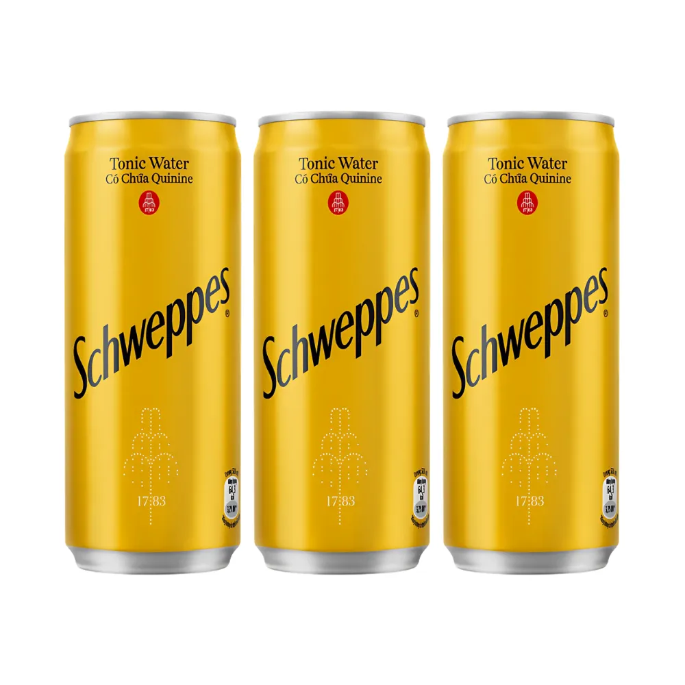 Thùng 24 lon nước soda Schweppes Tonic Water 320ml