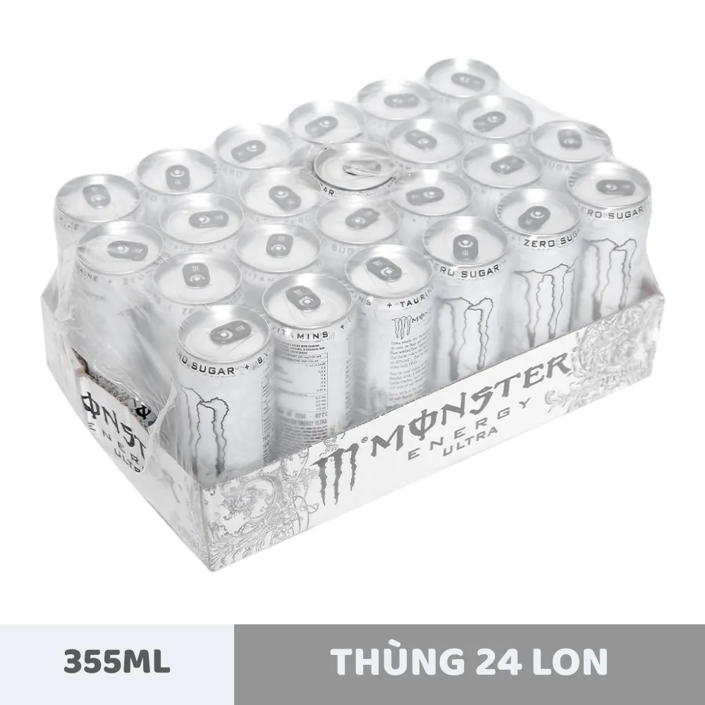 Thùng 24 lon nước tăng lực Monster Energy Ultra 355ml