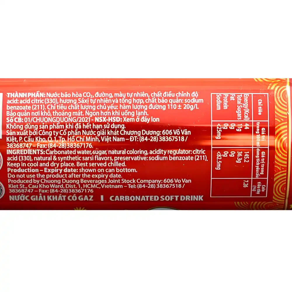 Thùng 24 lon sá xị Chương Dương 320ml