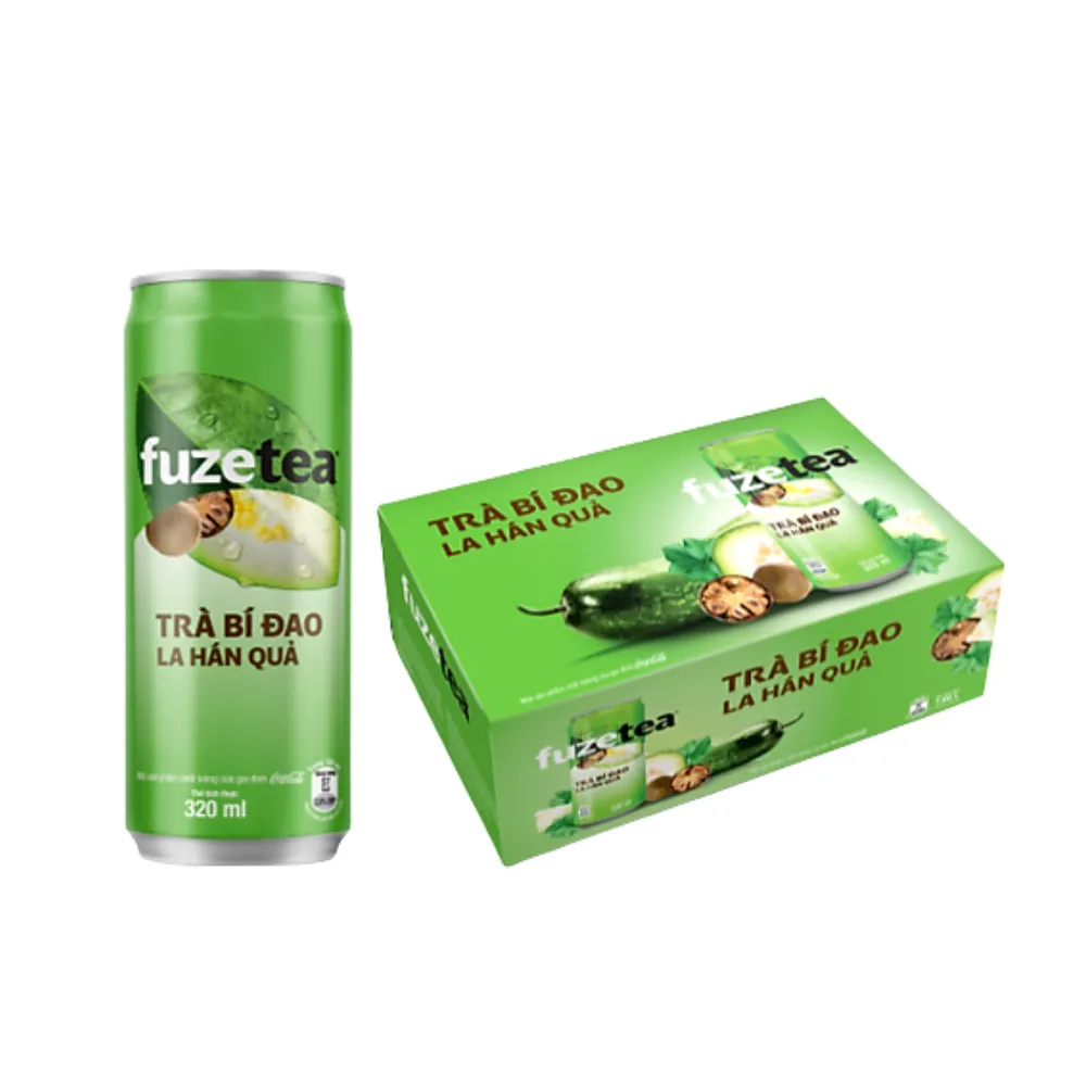 Thùng 24 lon trà bí đao la hán quả Fuzetea+ 320ml