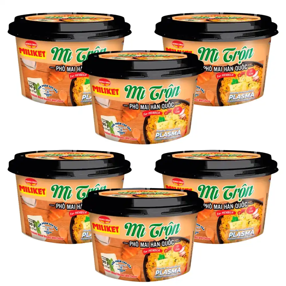Thùng 24 tô mì trộn Miliket vị spaghetti/phô mai tô 90g
