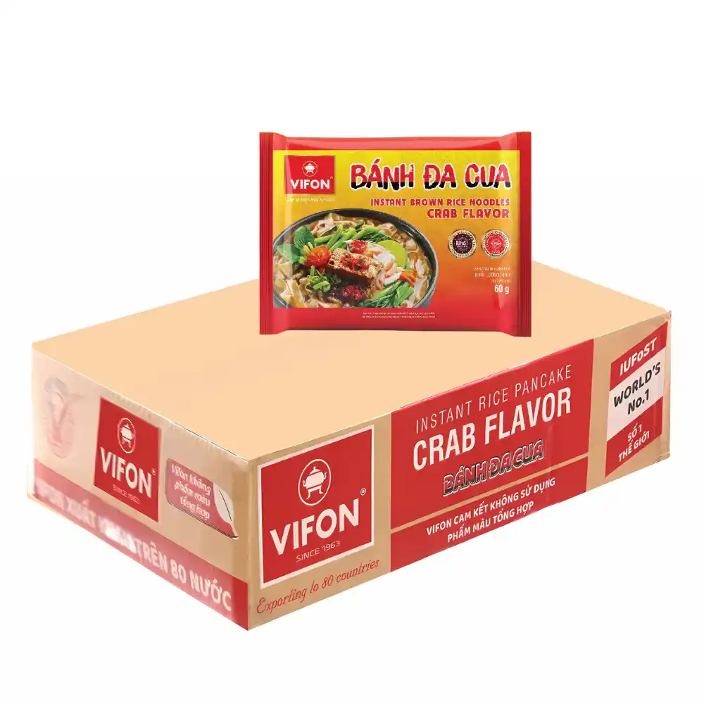 Thùng 30 gói bánh đa cua/tôm Vifon 65g