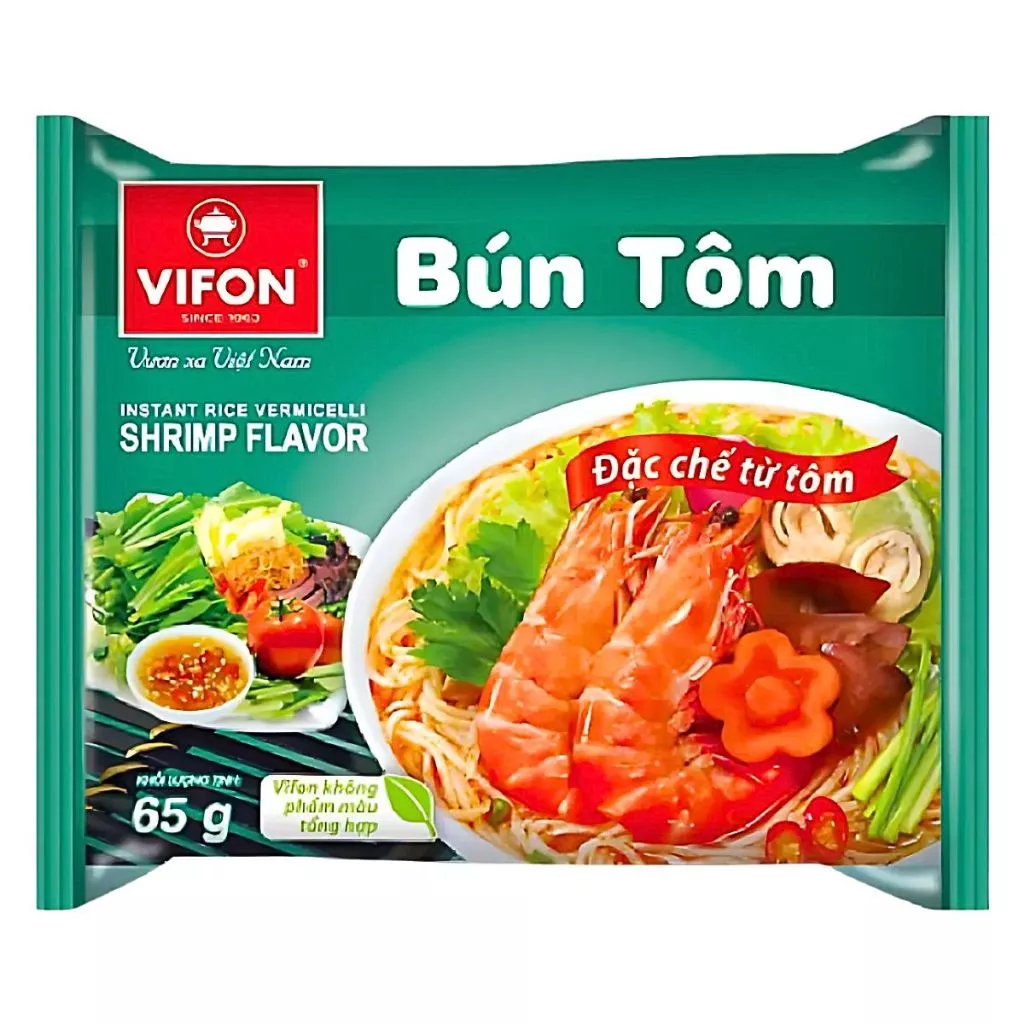 Thùng 30 gói bún bò Huế/tôm/riêu cua/giò heo Vifon 65g
