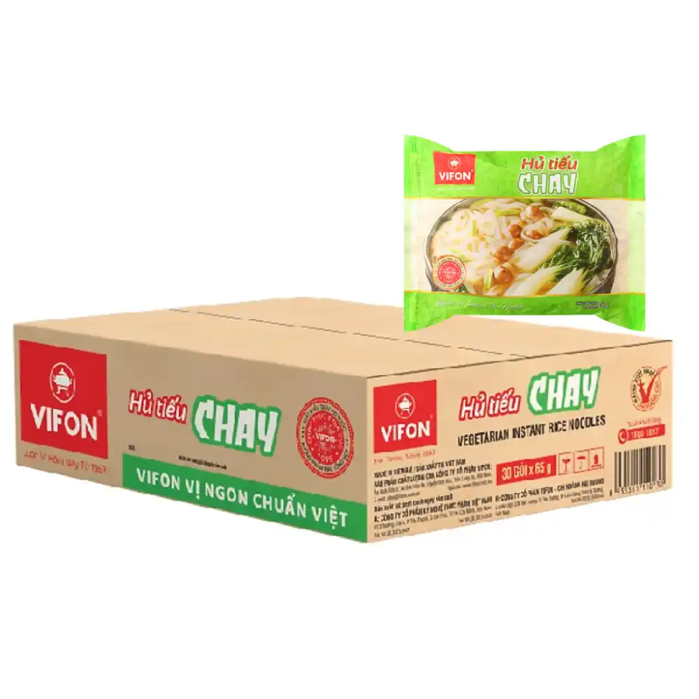 Thùng 30 gói Hủ tiếu Vifon vị bò kho/tôm mực/sườn heo/nam vang/chay gói 65g