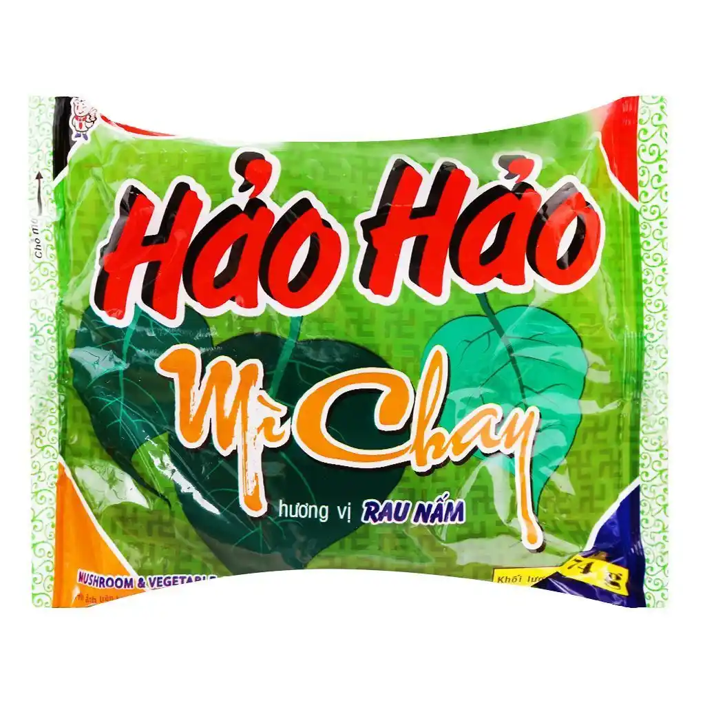 Thùng 30 gói mì chay Hảo Hảo rau nấm 74g