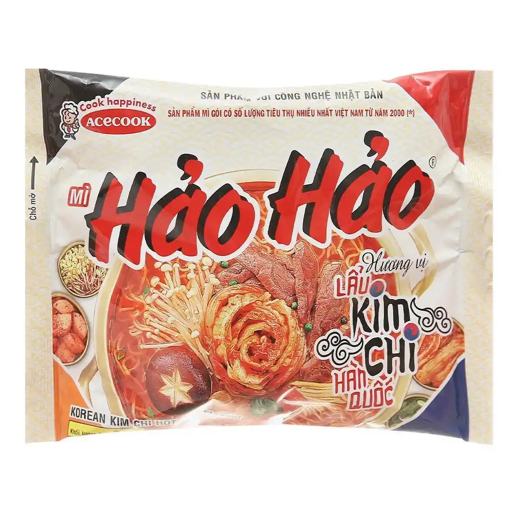 Thùng 30 gói mì Hảo Hảo lẩu kim chi Hàn Quốc 75g