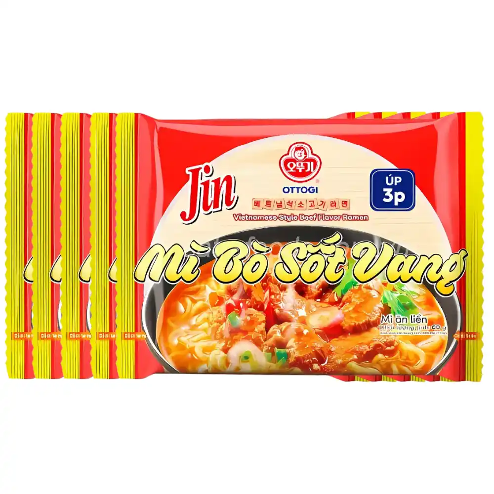 Thùng 30 gói mì Jin Ottogi vị bò sốt vang gói 80g