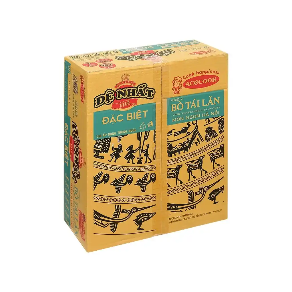 Thùng 30 gói phở bò tái lăn Đệ Nhất 68g