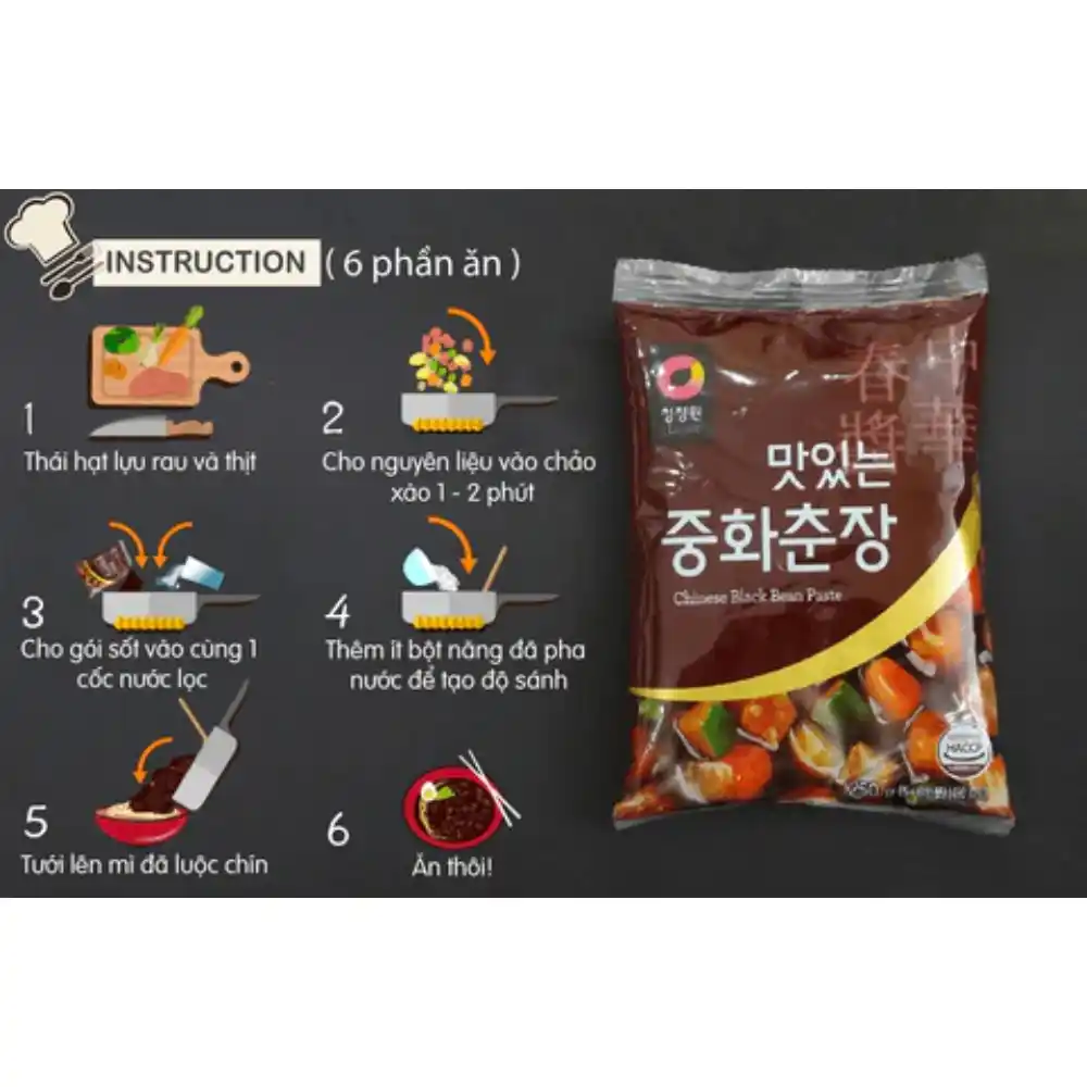 Thùng 30 gói tương đen Jajang gói 250g