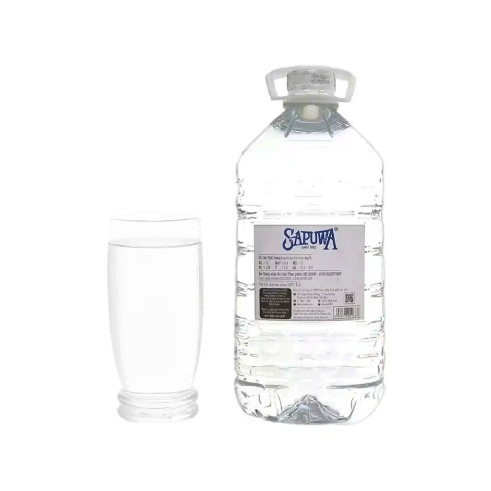 Thùng 4 bình nước uống tinh khiết Sapuwa 5L