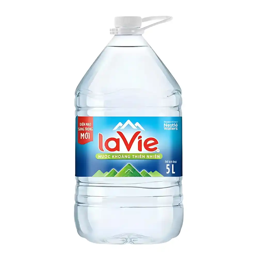 Thùng 4 can nước khoáng thiên nhiên LaVie 5L