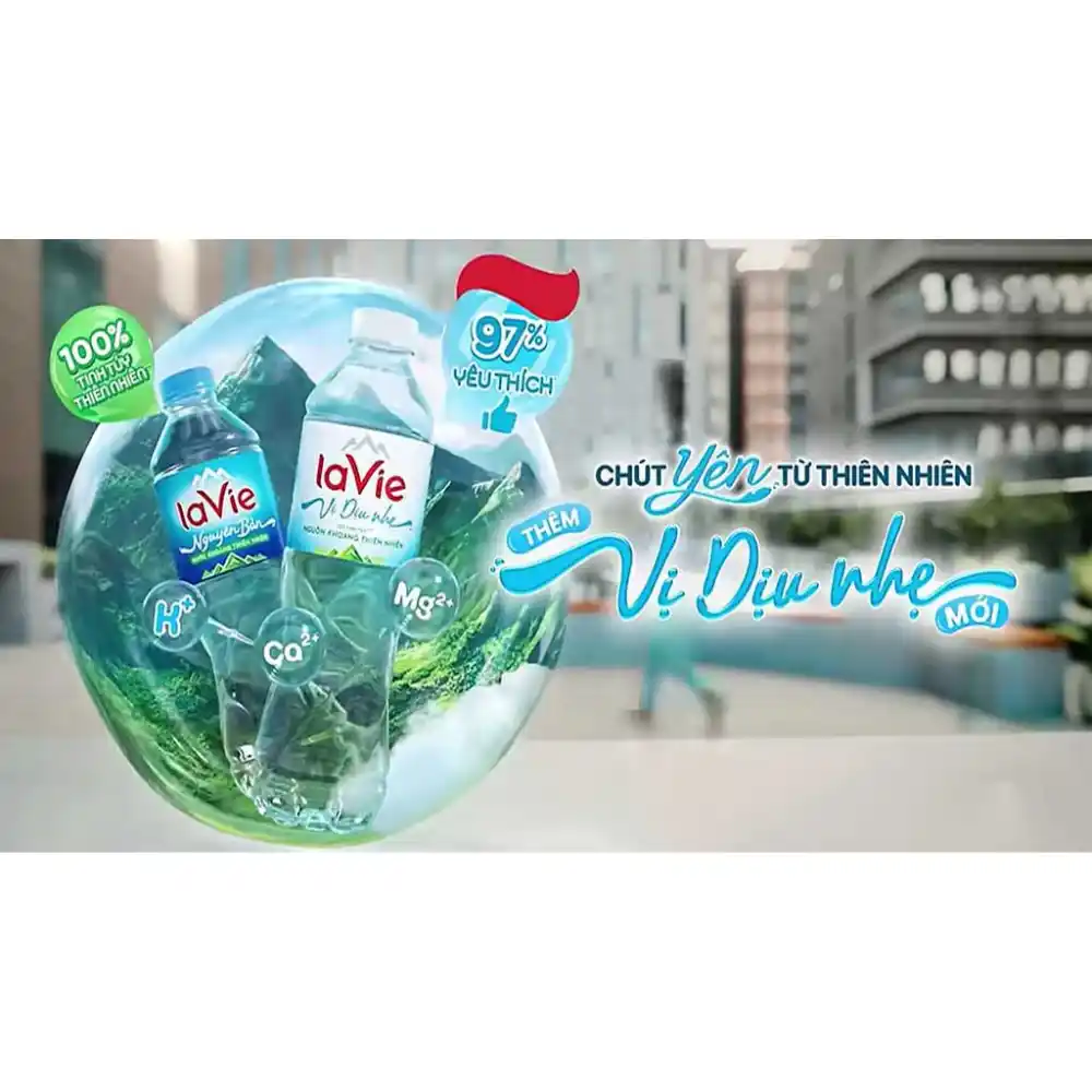 Thùng 4 can nước khoáng thiên nhiên LaVie 5L