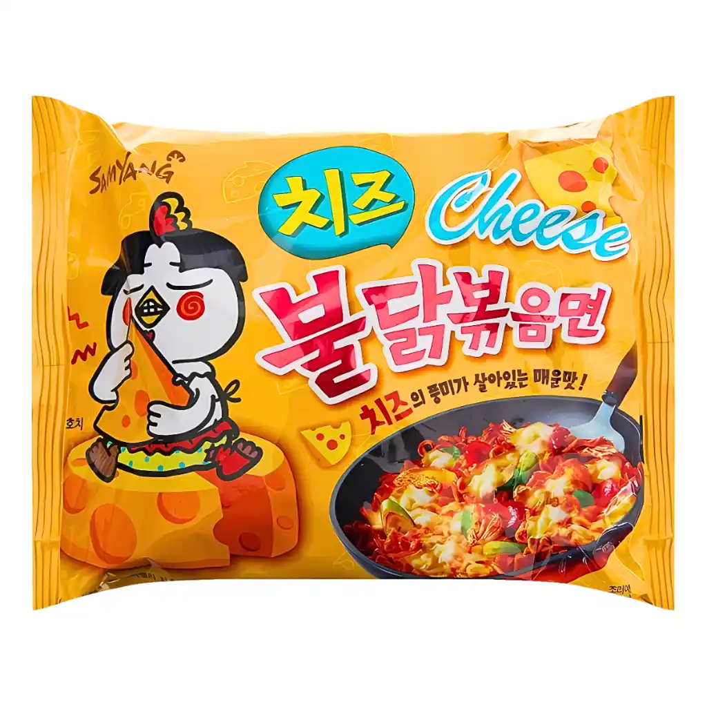 Thùng 40 gói mì khô gà cay Samyang vị truyền thống/kem Ý Carbonara/phô mai/cream Carbo 140g