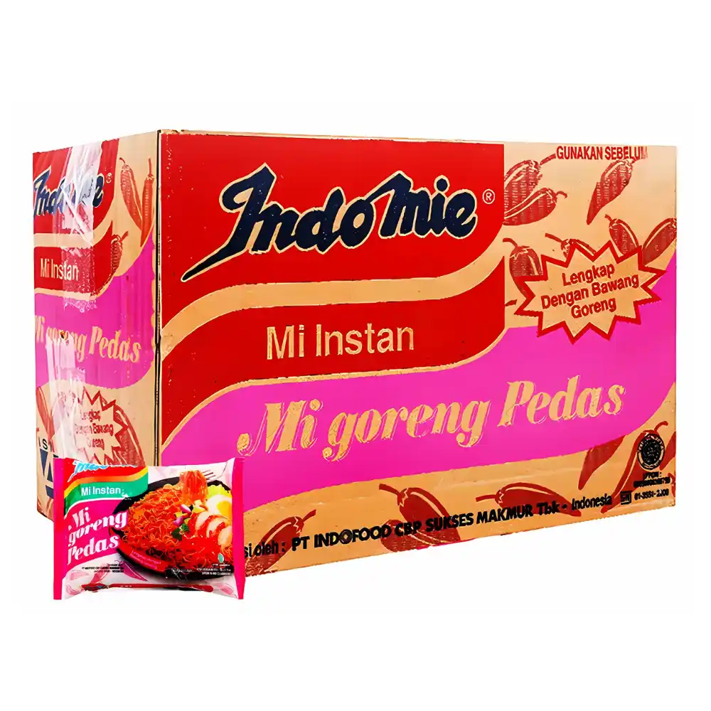 Thùng 40 gói mì xào khô Indomie vị đặc biệt/cay nồng/bò cay/sườn gói 85g