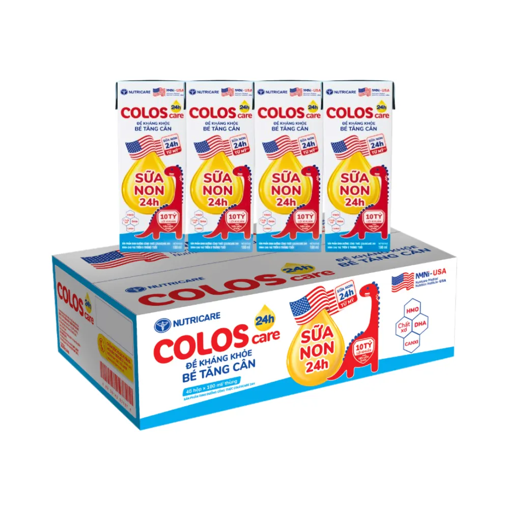 Thùng 48 hộp sữa bột pha sẵn Coloscare 24h 180ml