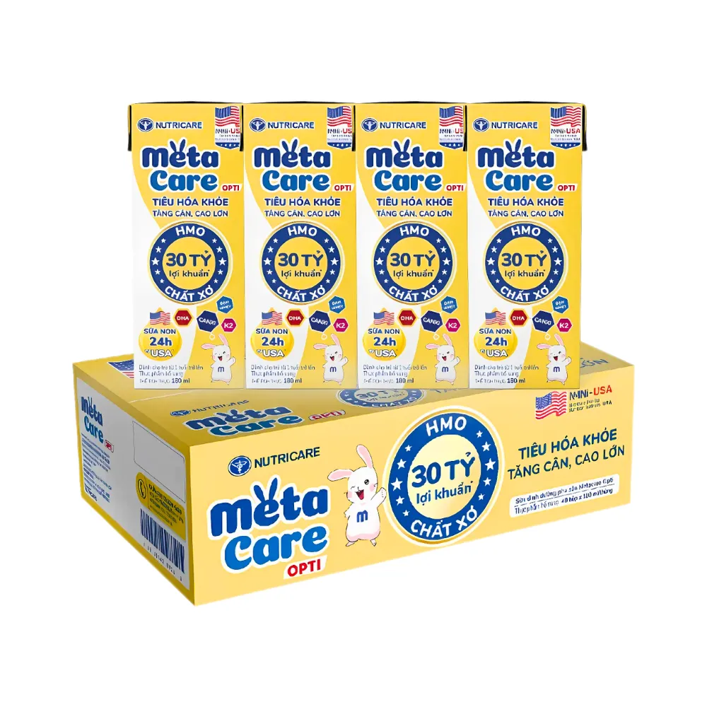 Thùng 48 hộp sữa bột pha sẵn Nutricare MetaCare Opti 180ml