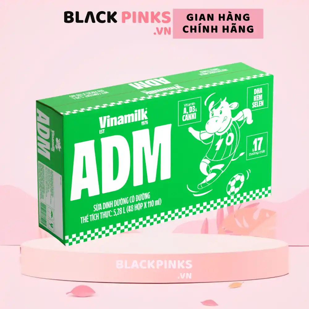 Thùng 48 hộp sữa dinh dưỡng Vinamilk ADM có đường 110/180ml