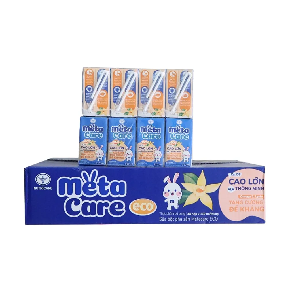 Thùng 48 hộp sữa non pha sẵn Nutricare MetaCare Eco 110ml