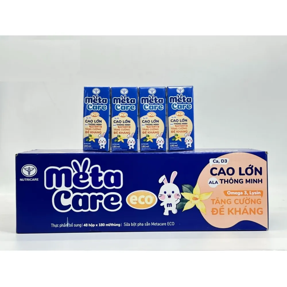 Thùng 48 hộp sữa non pha sẵn Nutricare MetaCare Eco 180ml