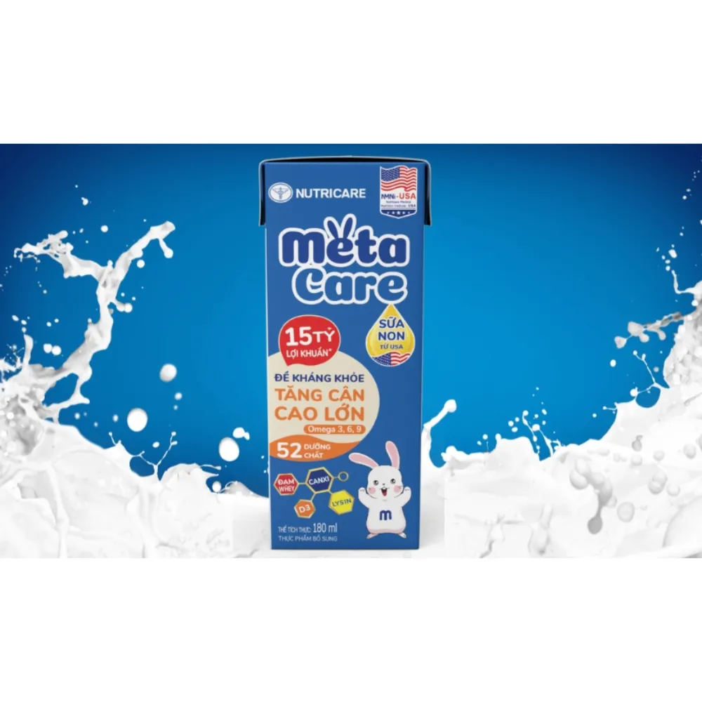 Thùng 48 hộp sữa non pha sẵn Nutricare MetaCare Eco 180ml