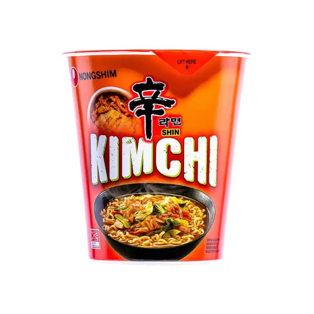 Thùng 6/12 ly mì cay Shin kim chi Nongshim ly 67g